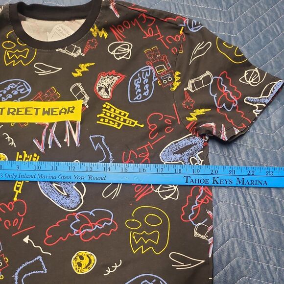 Original Gravity Streetwear graffiti T-shirt Men's Size M Grunge NYC Goth - Picture 5 of 7